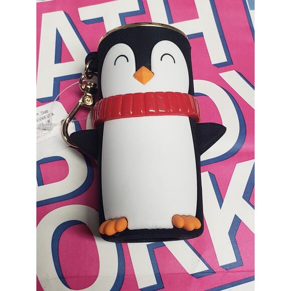 BBW Penguin Hand Sanitizer Clip Spray Holder | Purse Backpack Bag Travel - Picture 1 of 1